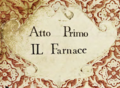 Deckblatt Erster Akt des Farnace von Vivaldi