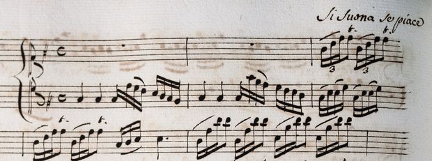 Collezione Rostirolla, MS MUS 33, Cantate_sec XVII, Si suona se piace