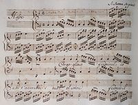 [Translate to italiano / italian dhi-roma (.it):] Johann Adolf Hasse, Orgoglioso fiumicello, I-Rig, Fondo Rostirolla, MS MUS Rost 33, f. 104v–112r.