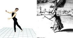Posa di danza disegnata e in forma digitale